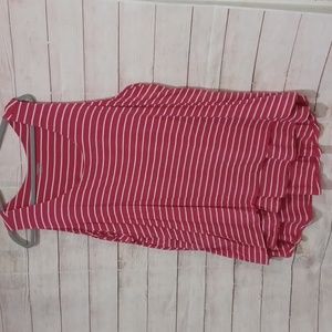 Lane Bryant 22/24 Pink & White double layer tank top